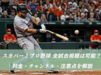 スカパー！プロ野球 全試合視聴は可能？料金・チャンネル・注意点を解説